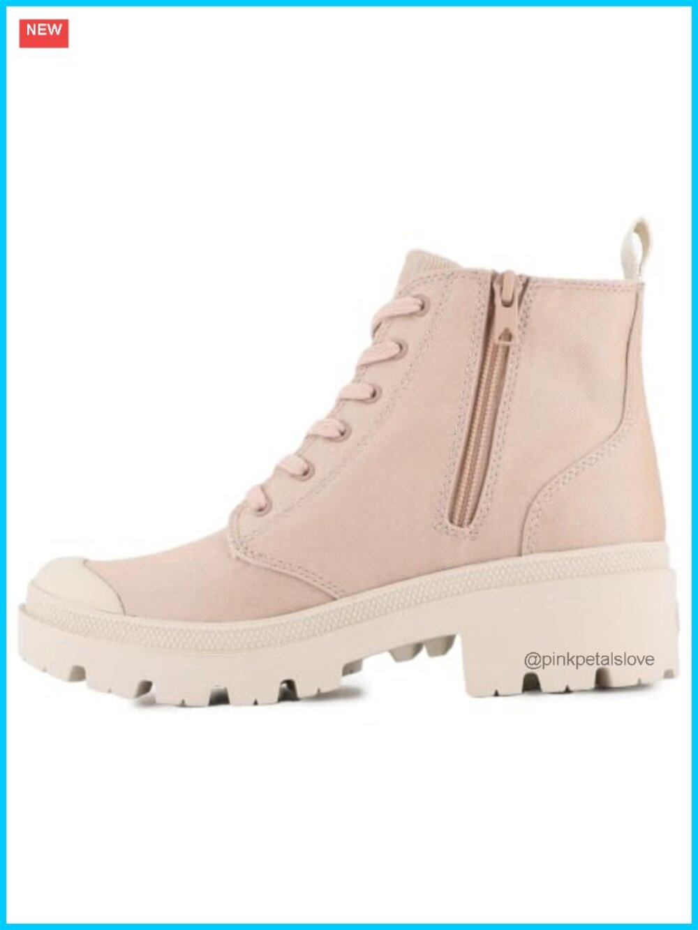 Palladium Canvas Combat Ankle Boots Twill Vegan Platform